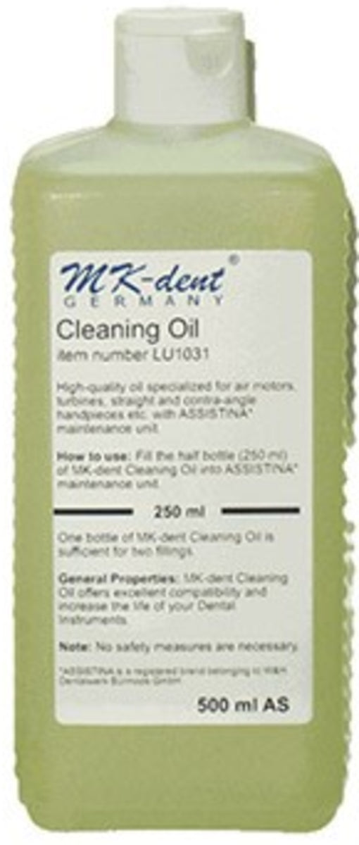 MK-Dent LU1031 Cleaning Oil Synthetic Lubricant for Assistina & NSK Care3 500 mL MK-Dent LU1031 Cleaning Oil Synthetic Lubricant for Assistina & NSK Care3 500 mL